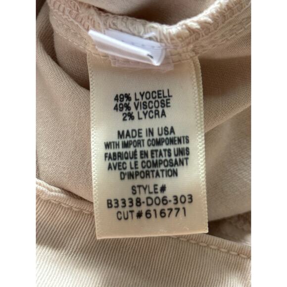 bella dahl Saige Wide Leg Crop-Capri Khaki Pants Size 28 - Picture 9 of 12